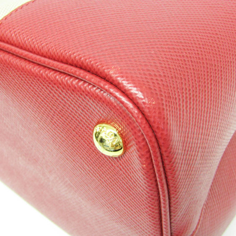 Prada Cuir Double Canvas And Saffiano Leather Beige Bag
