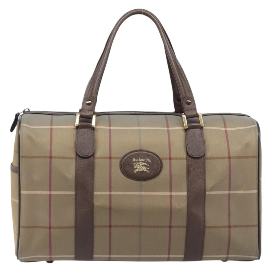 Burberry Nova Check Boston Canvas Beige Bag
