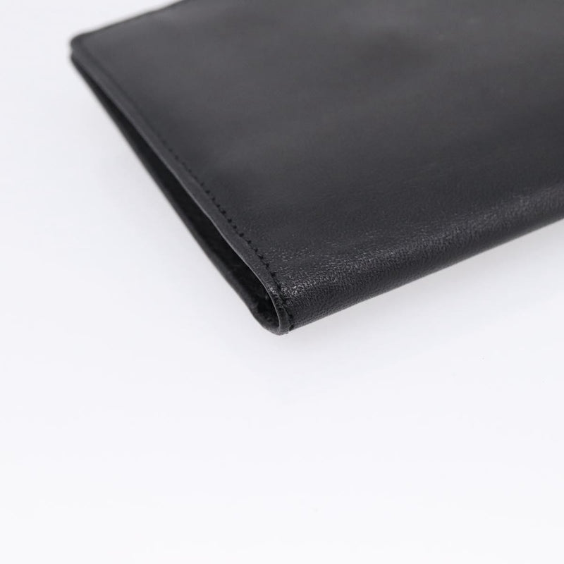 Christian Dior Bifold Card Holder Leather Black Accessory