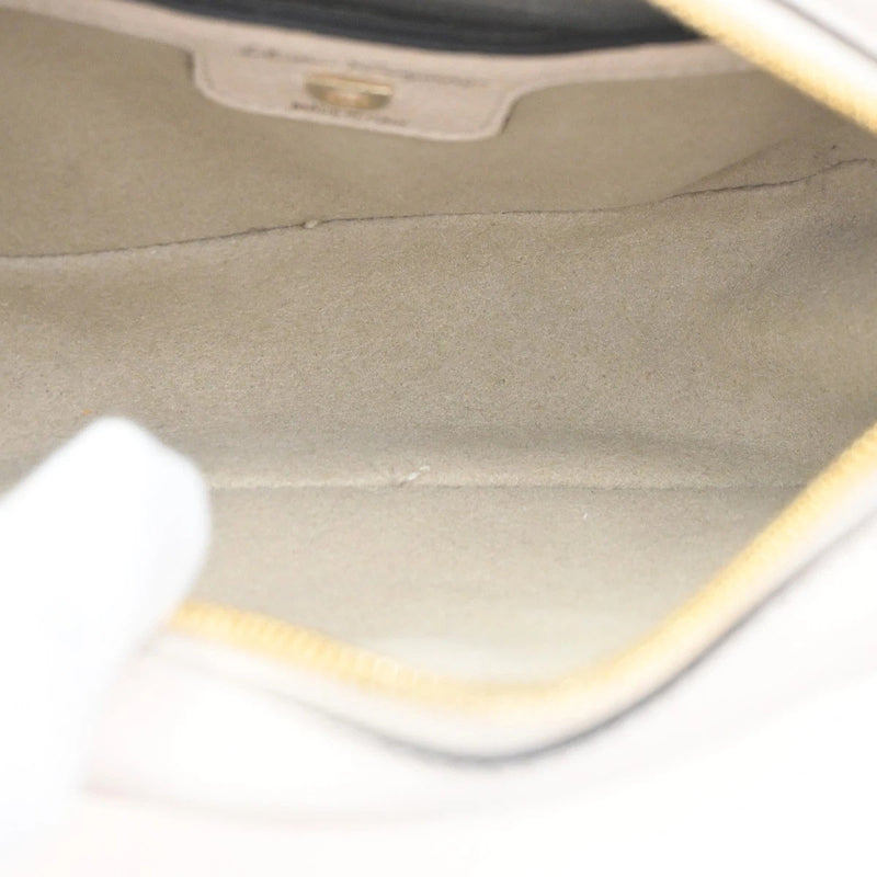 Salvatore Ferragamo City Camera Leather White Bag