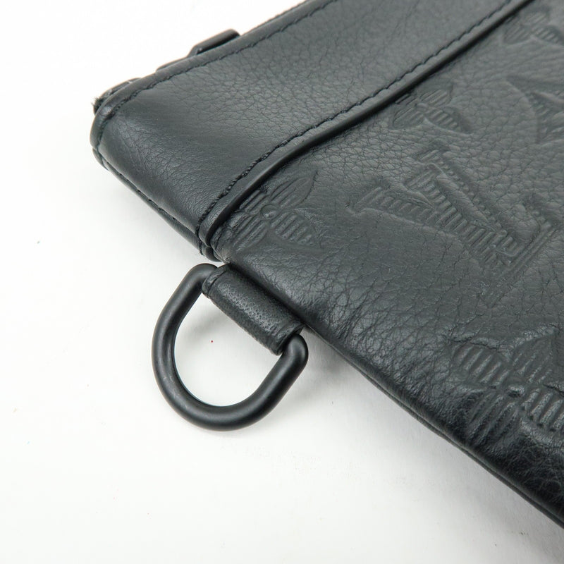 Louis Vuitton Pochette To-Go Monogram Shadow Leather Black Bag