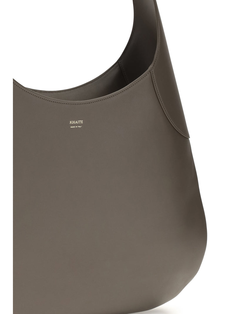 Khaite Joan Hobo Bag — Gray Calf Leather Bos Taurus