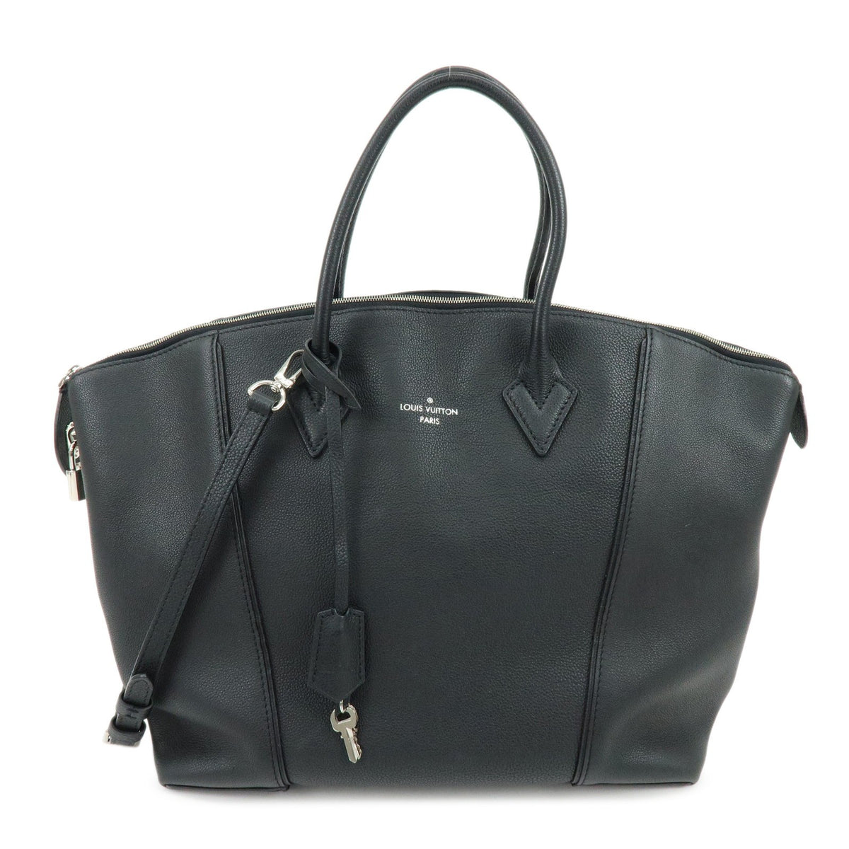 Louis Vuitton Soft Lockit Leather Black Bag