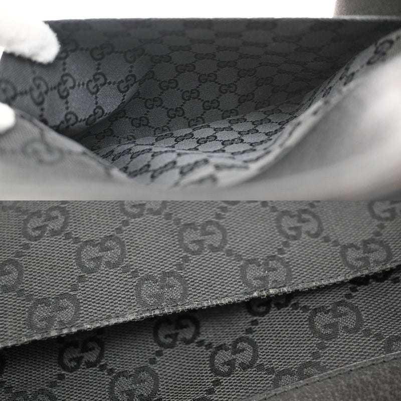 Gucci Vintage Flat Gg Canvas Black Bag