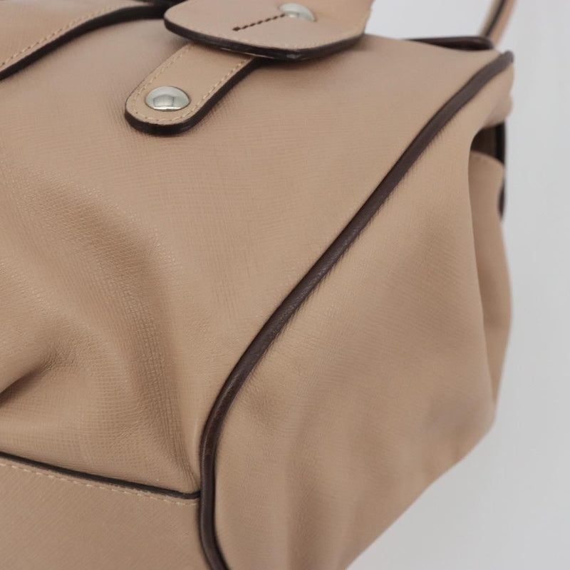 Salvatore Ferragamo Gancini Leather Beige Bag