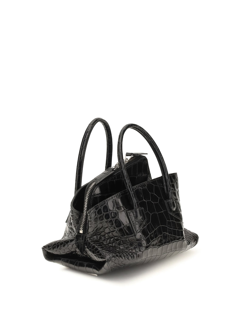 The Attico La Passeggiata Mini Bag — Black Calf Leather