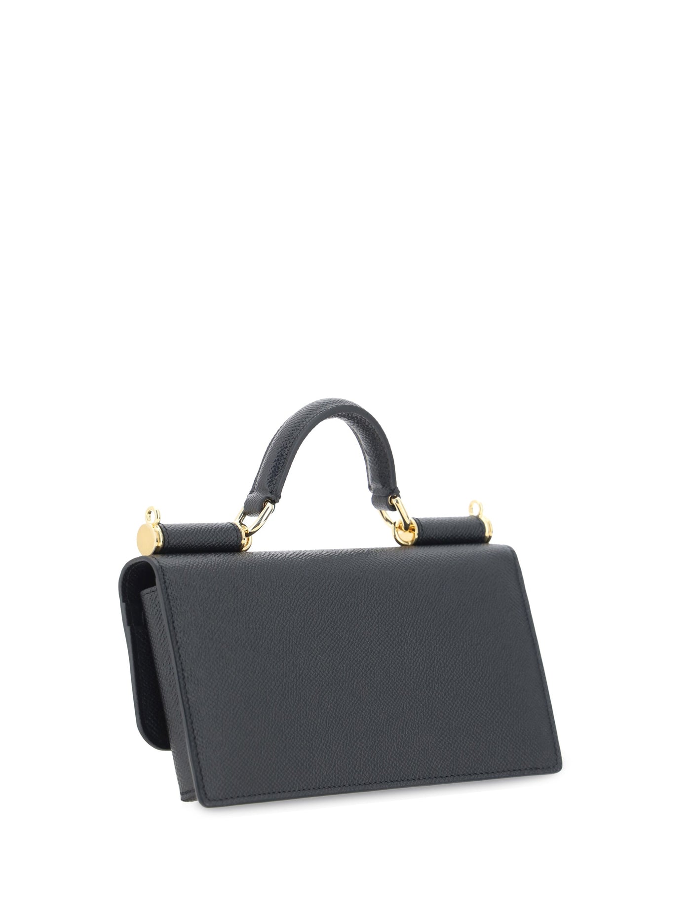 Dolce & Gabbana Micro Sicily Shoulder Bag — Black Calf Leather (bos Taurus)