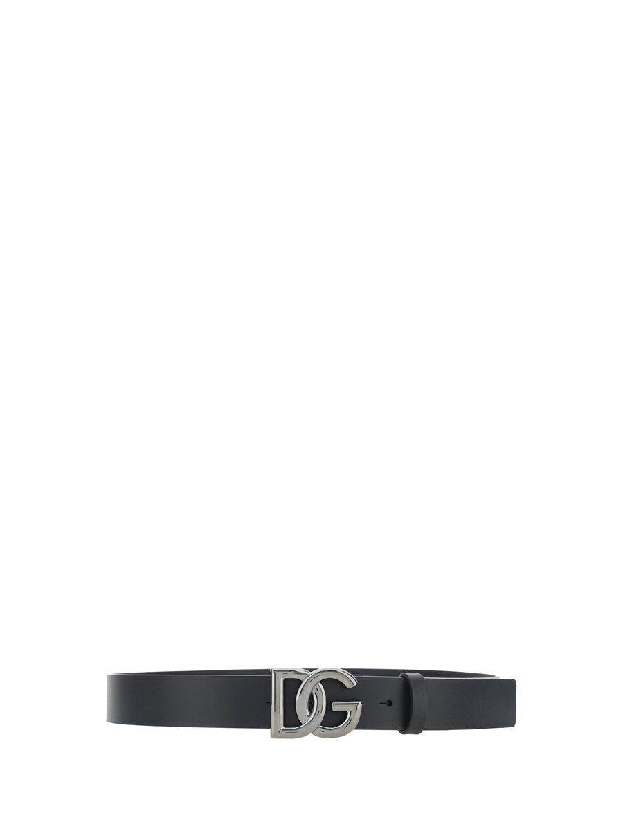 Dolce & Gabbana Tosca Belt — Black Calf Leather