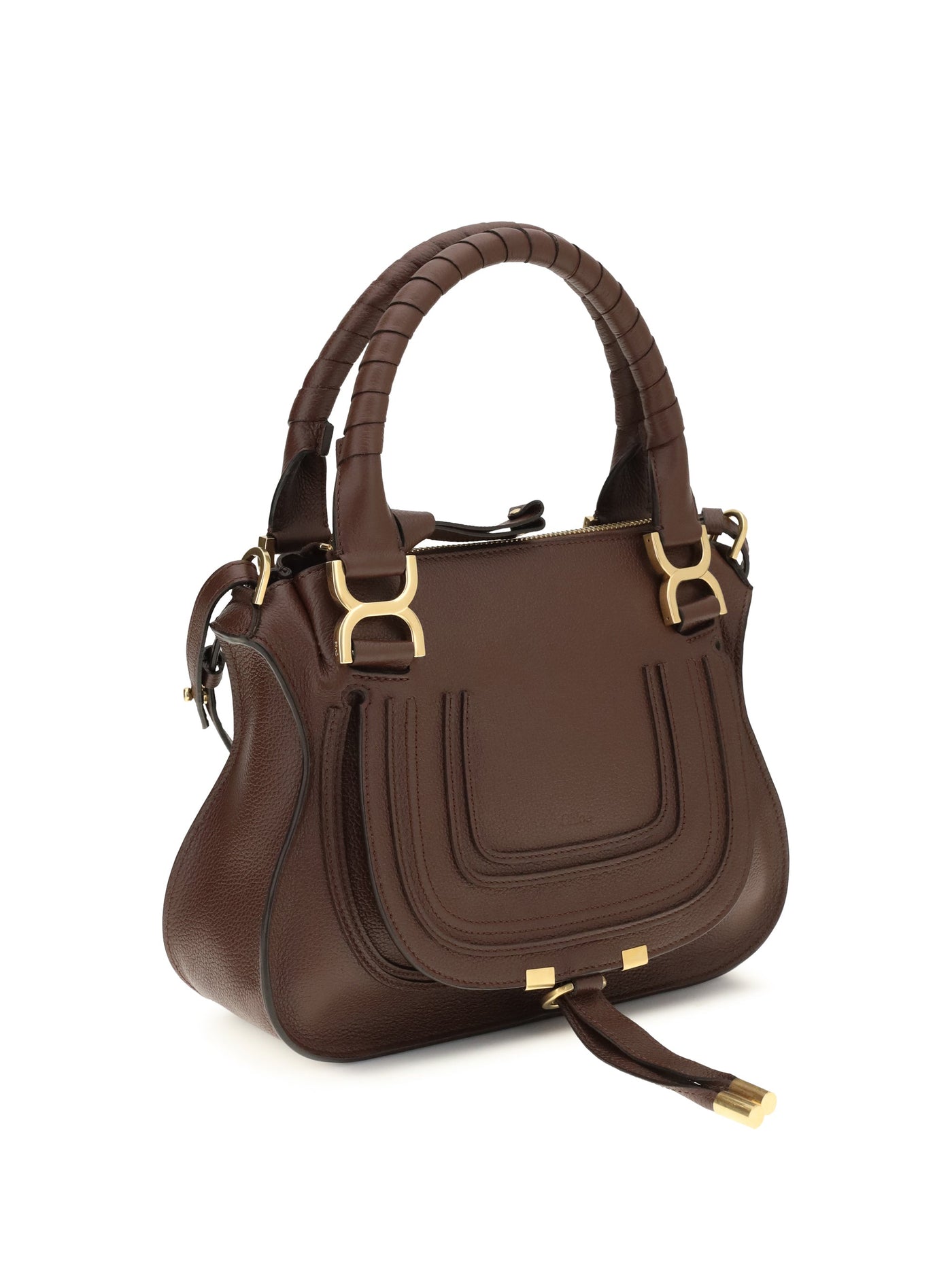 Chloé Marcie Shoulder Bag — Brown Calf Leather
