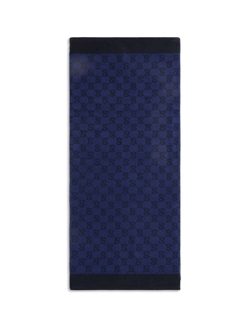 Gucci Gg Cotton Terry Scarf — Navy Scarfs