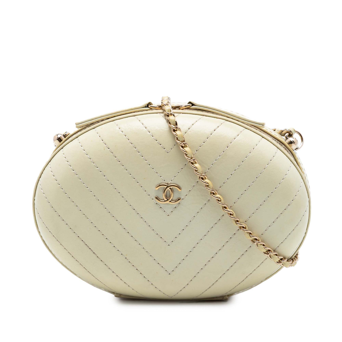 Chevron Stitched Calfskin La Pausa Evening Bag - Image 1