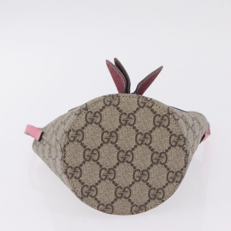 Gucci Childrens Convertible Gg Coated Canvas With Applique Beige Bag