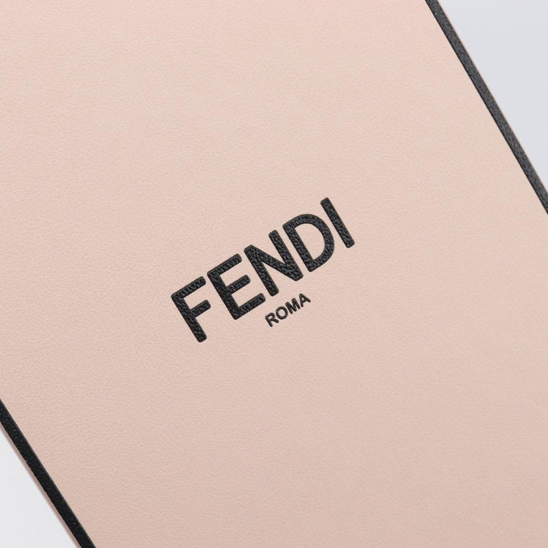 Fendi Logo Vertical Box Leather Pink Bag