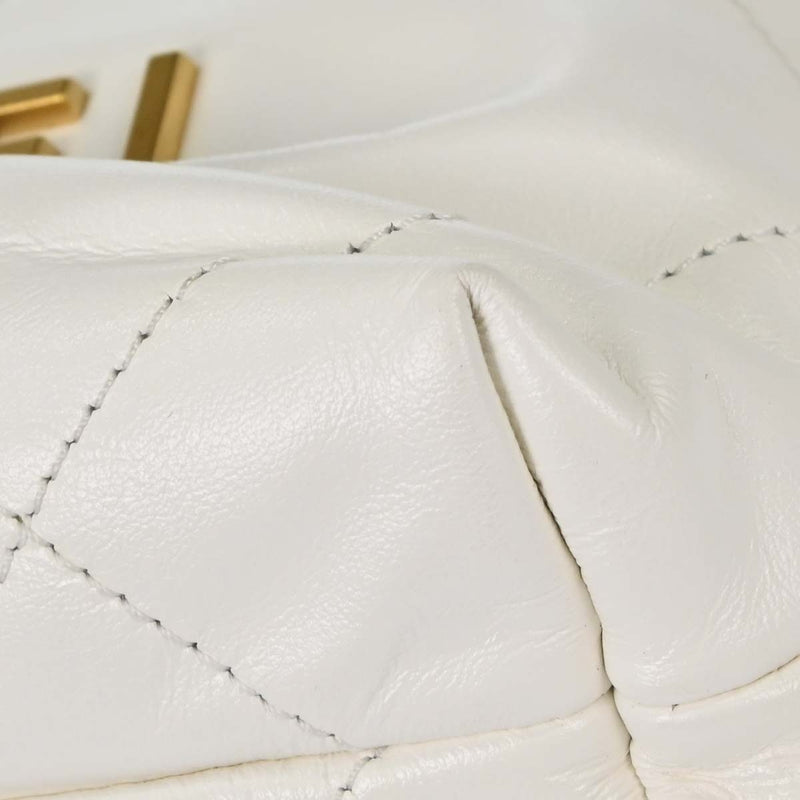 Chanel 22 Chain Hobo Quilted Calfskin White Leather