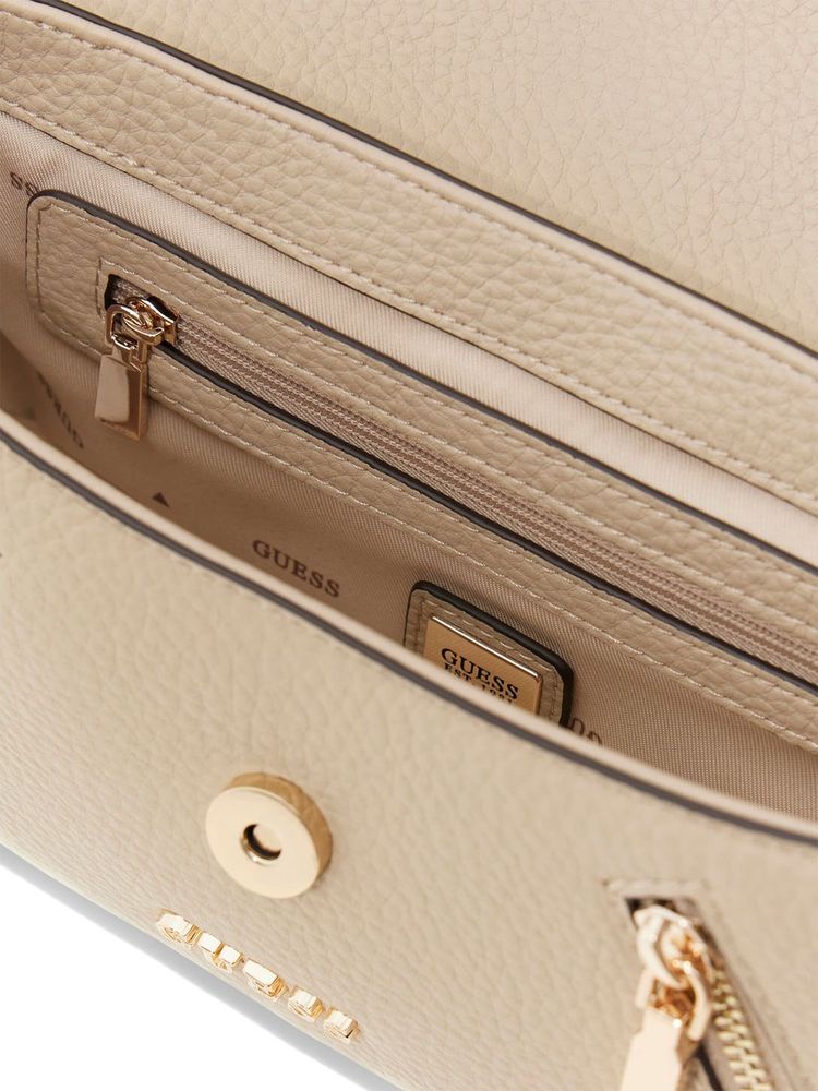 Guess Crossbody Bag — Beige Polyurethane