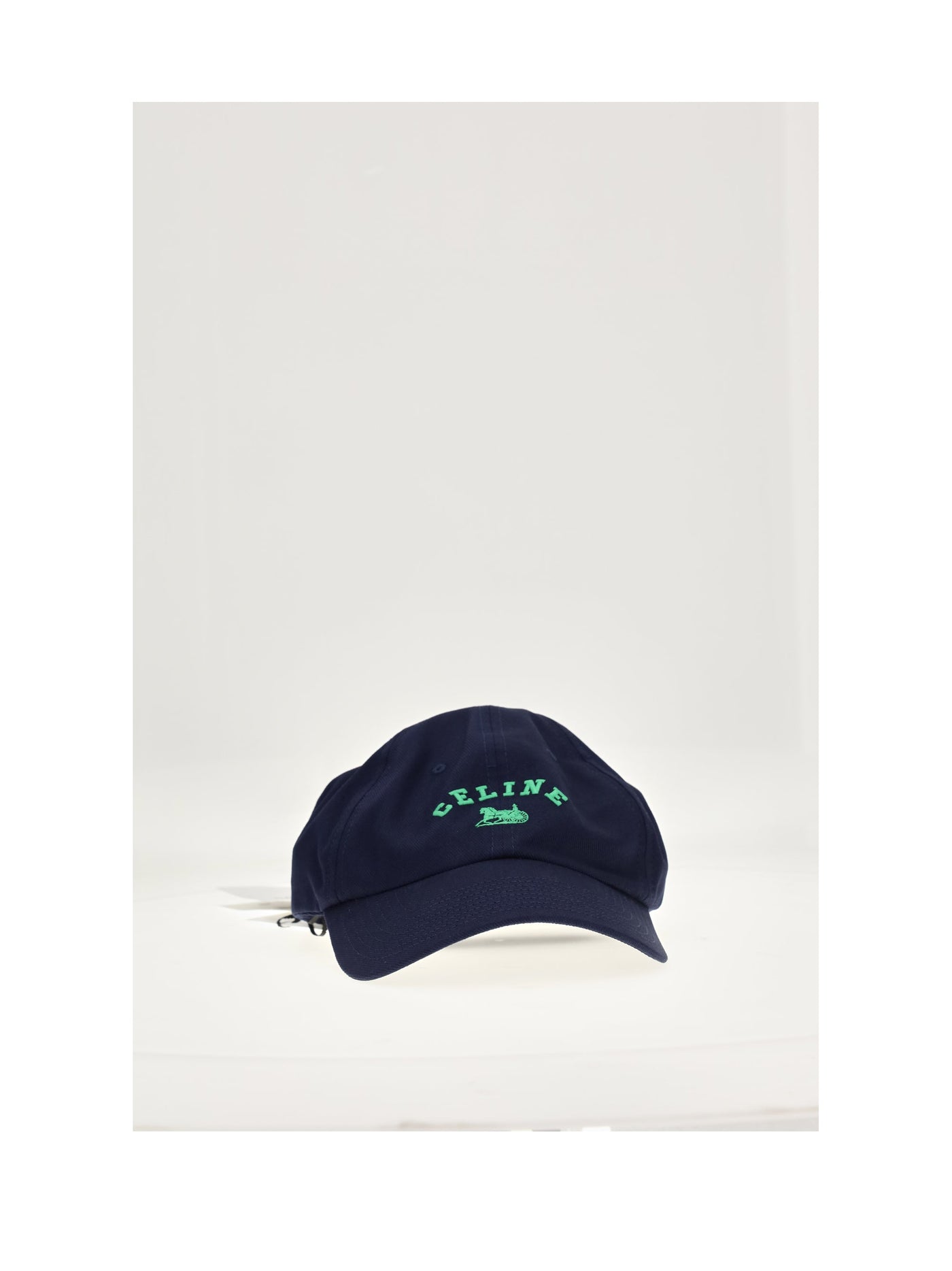 Celine Aa0n64y68 Cotton Baseball Cap — Navy Caps