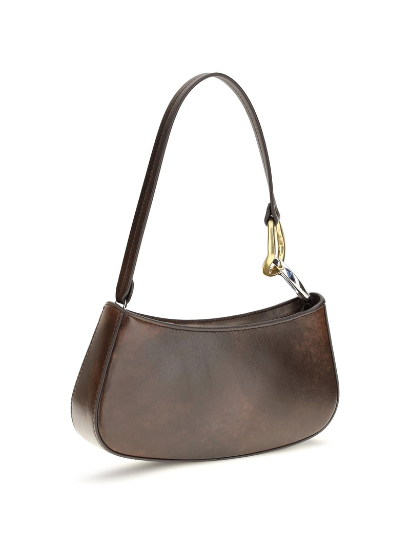 Staud Shoulder Bag — Brown Calf Leather Bos Taurus