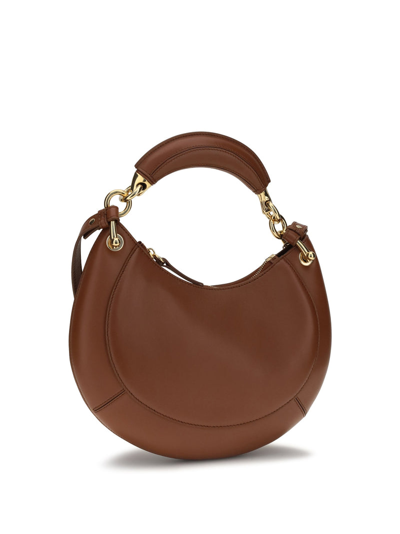 Chloé Marcie Shoulder Bag — Brown Calf Leather Bos Taurus