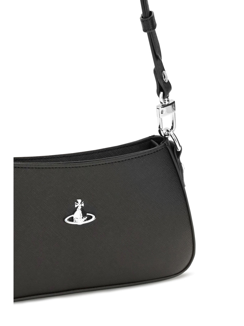 Vivienne Westwood Tasha Shoulder Bag — Black Calf Leather