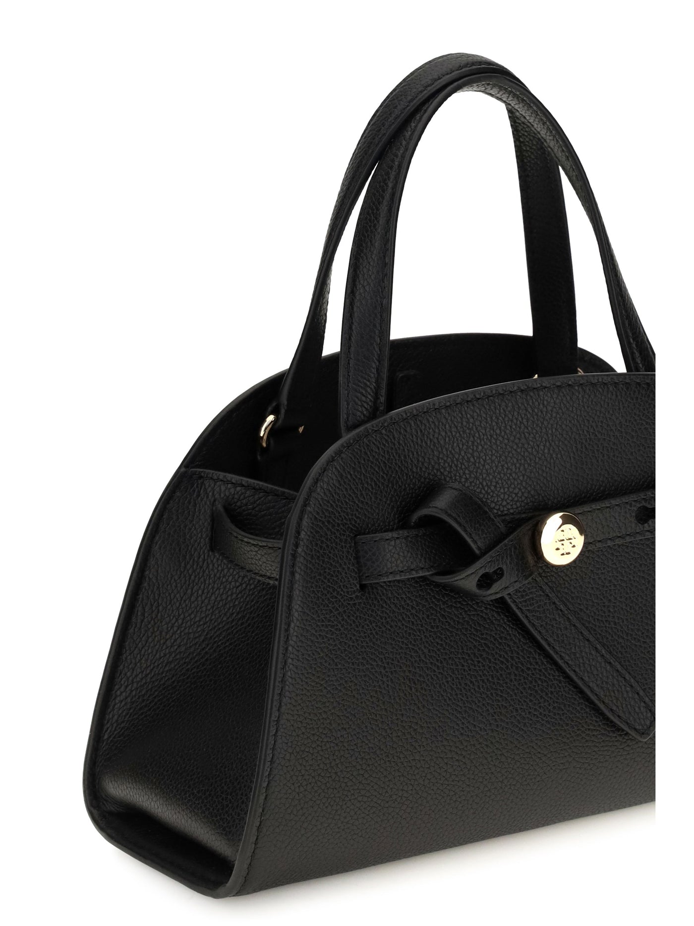 Tory Burch Pebbled Leather Shoulder Bag — Black