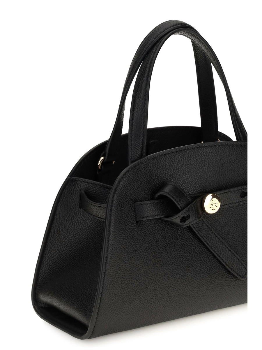 Tory Burch Pebbled Leather Shoulder Bag — Black