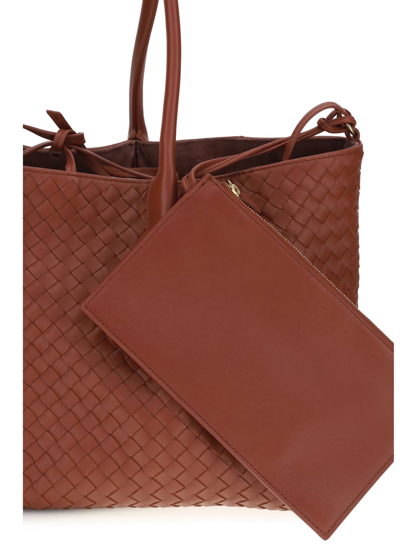 Bottega Veneta Pinacoteca Tote Bag — Rust Calf Leather