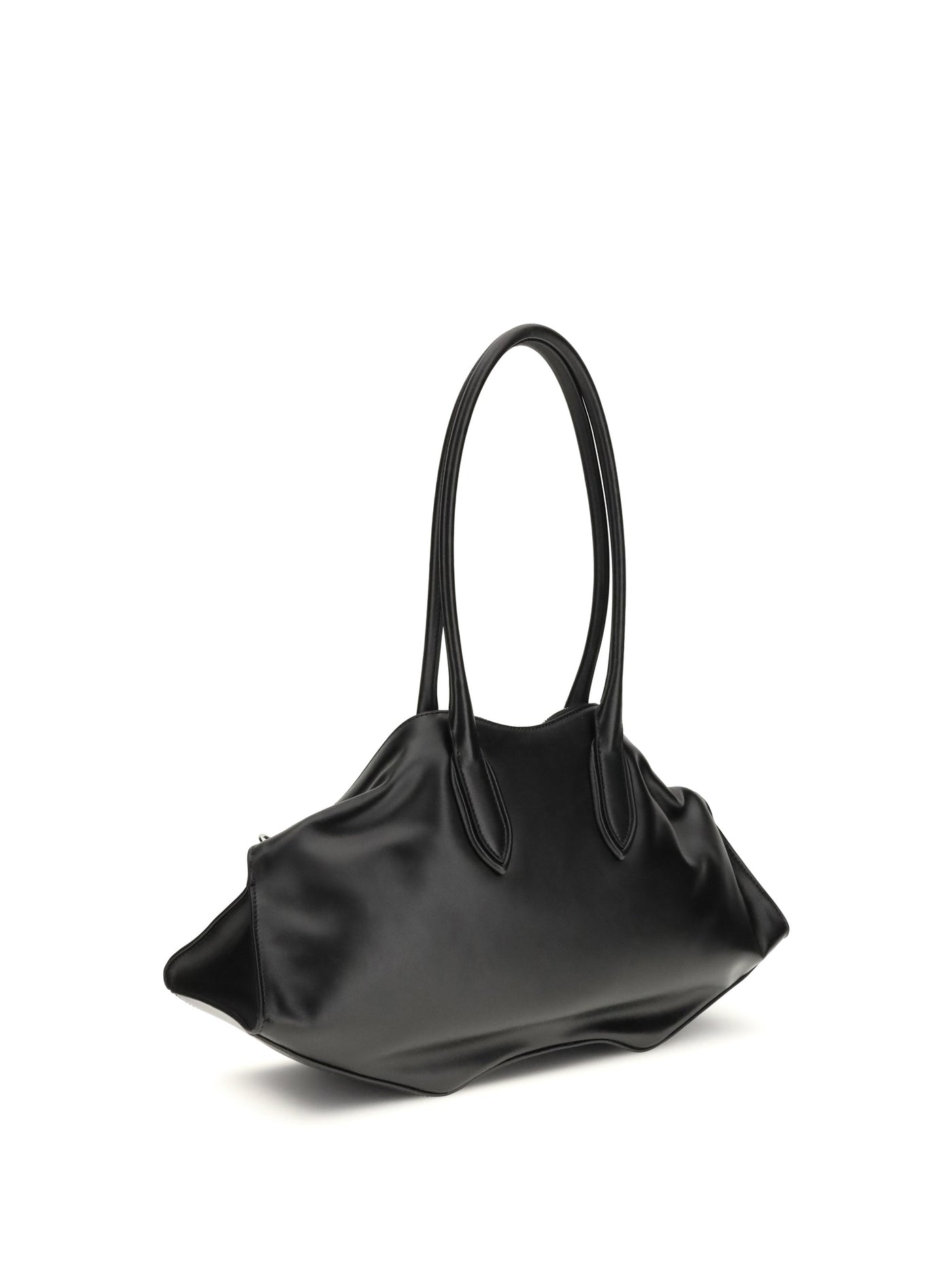 Alexander Mcqueen Manta Shoulder Bag — Black Calf Leather (bos Taurus)