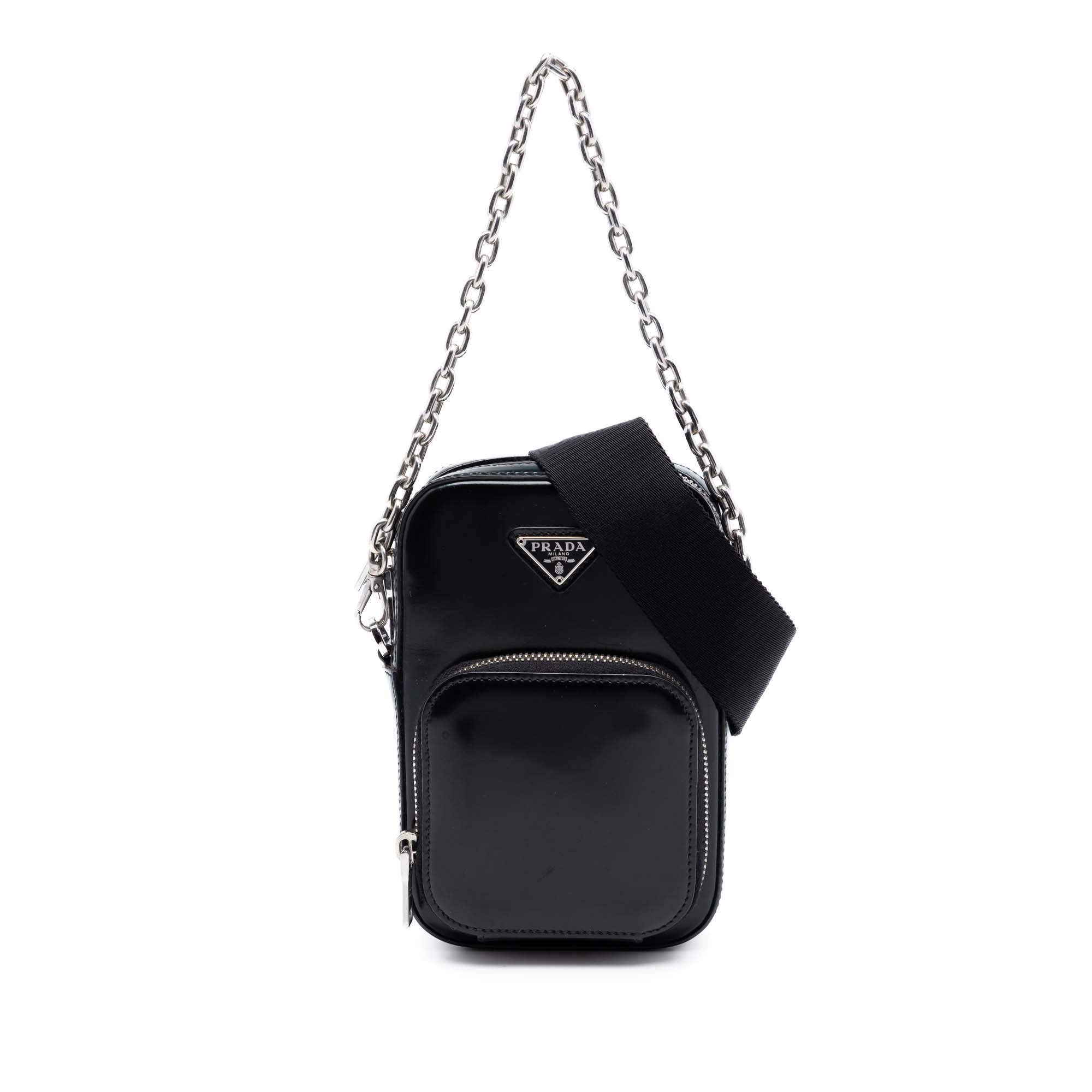 Mini Brushed Leather Phone Pouch - Image 1