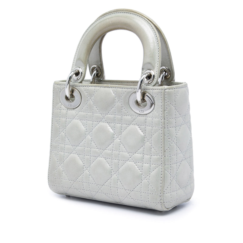 Mini Iridescent Lambskin Cannage Lady Dior - Image 2
