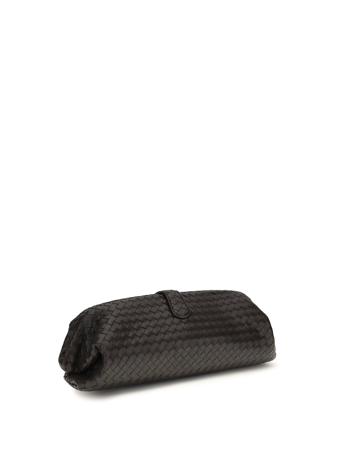 Bottega Veneta Intrecciato Weave Lamb Leather Clutch — Espresso
