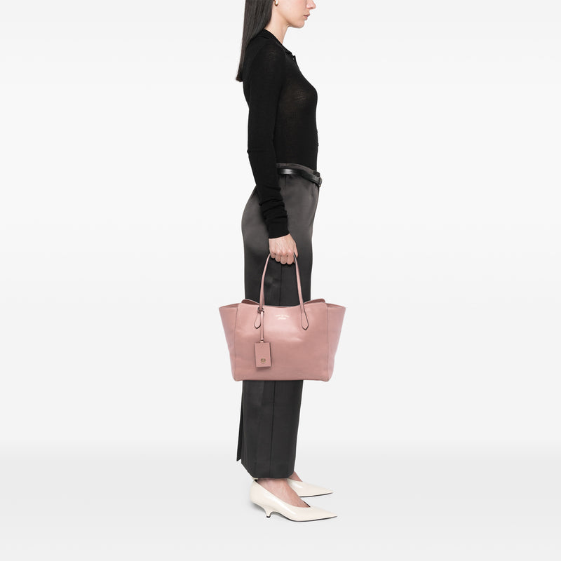 Medium Leather Swing Tote - Image 7