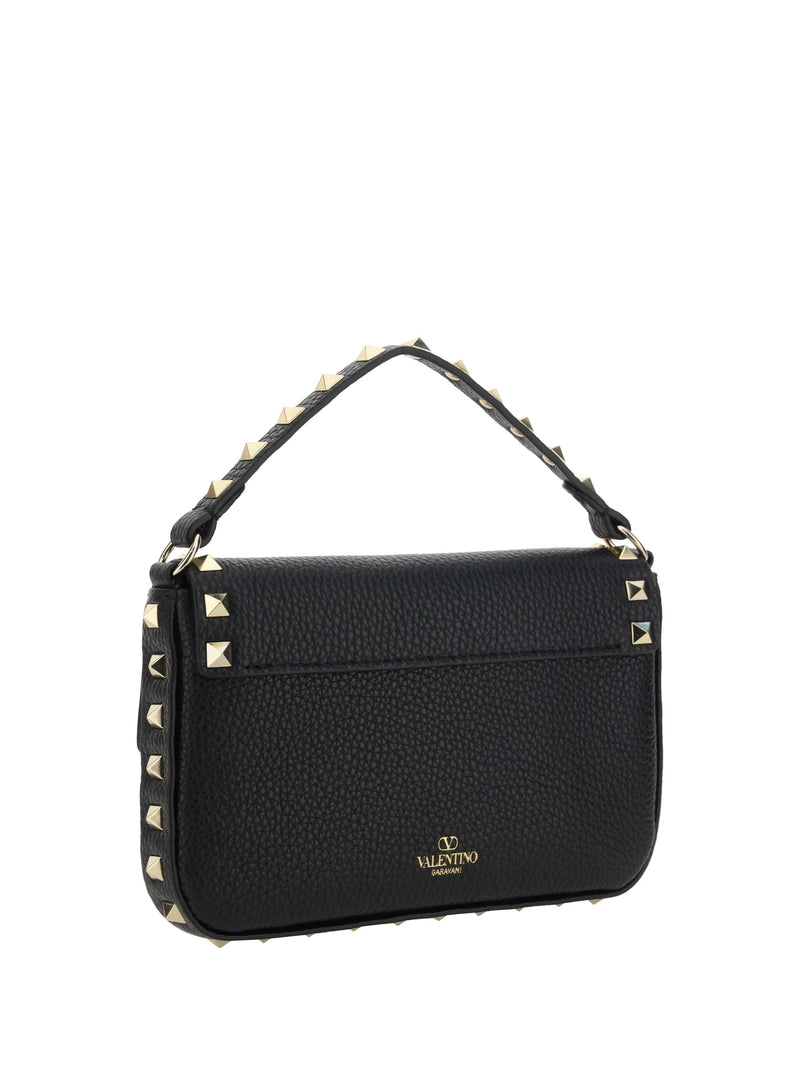 Valentino Garavani Rockstud Mini Pouch Shoulder Bag — Black Calf Leather Bos Taurus
