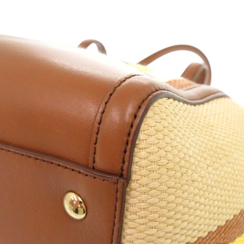 Medium Striped Canvas and Leather Amy Tote - Image 11