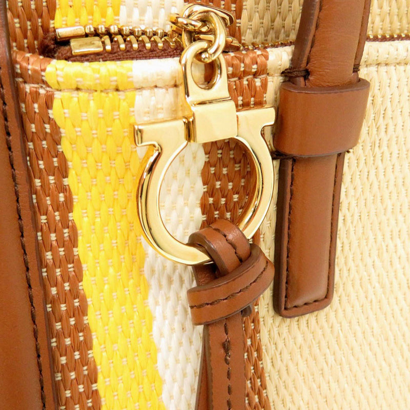 Medium Striped Canvas and Leather Amy Tote - Image 7
