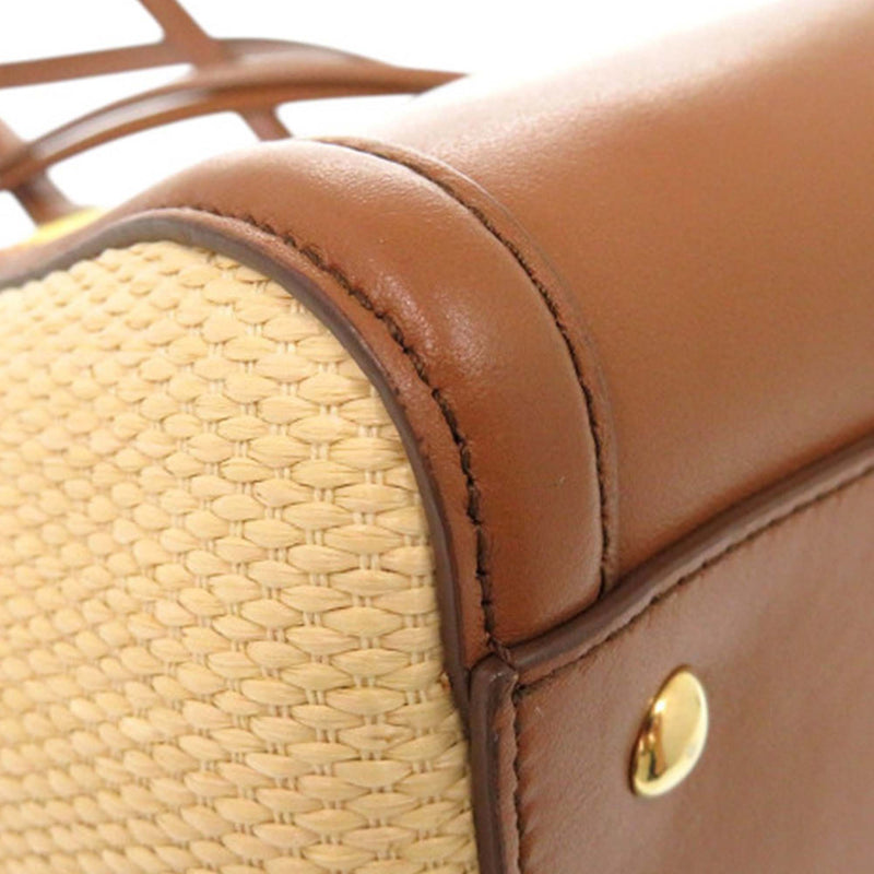 Medium Striped Canvas and Leather Amy Tote - Image 8