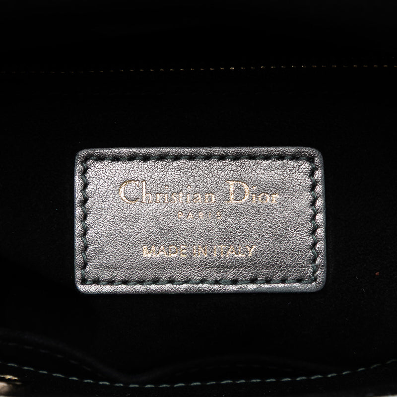 Small Metallic Lambskin Cannage My ABCDior Lady Dior - Image 5