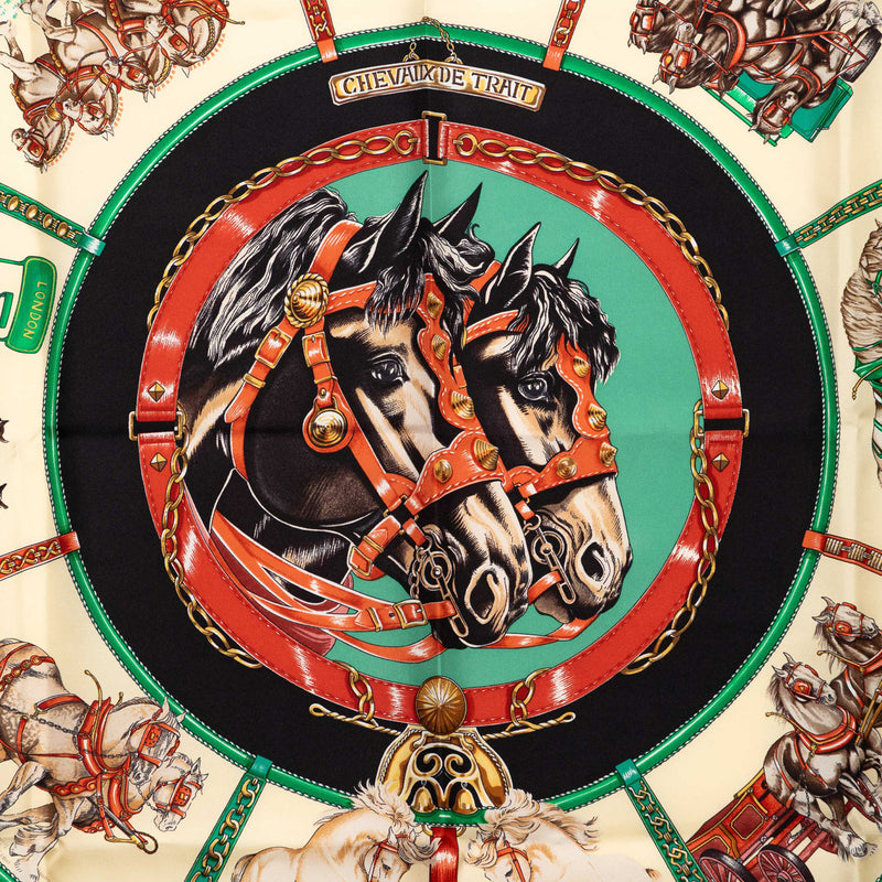 Chevaux de Trait Silk Scarf 90 - Image 2