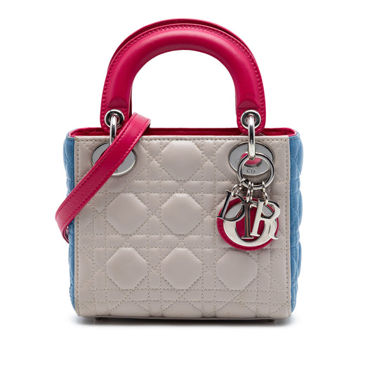 Mini Tricolor Lambskin Cannage Lady Dior - Image 1