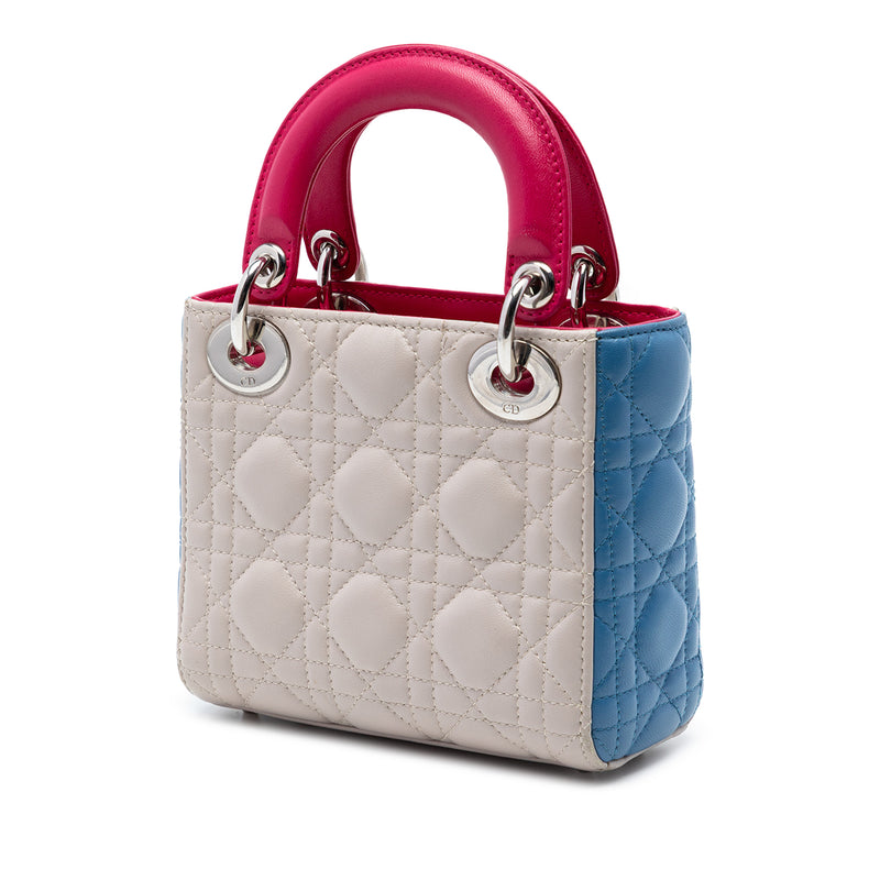 Mini Tricolor Lambskin Cannage Lady Dior - Image 2