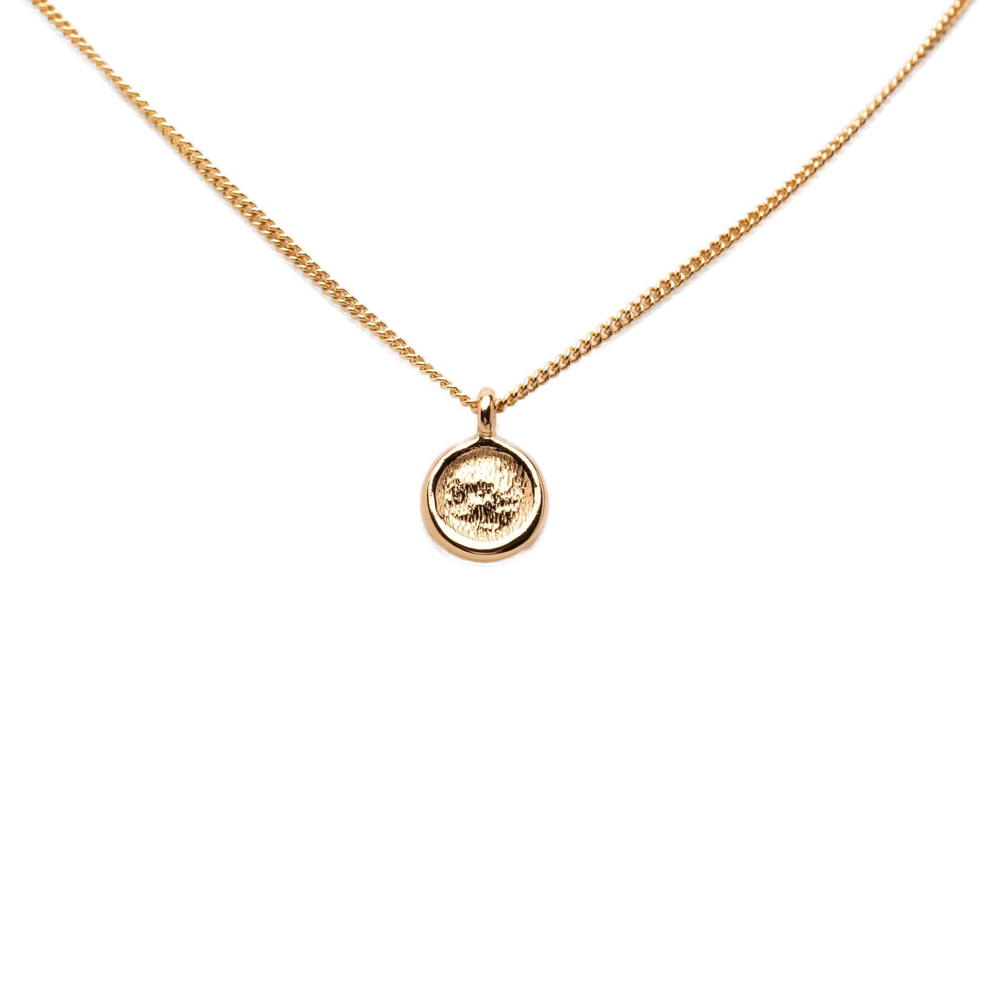 Gold Plated Strass CD Round Pendant Necklace - Image 2