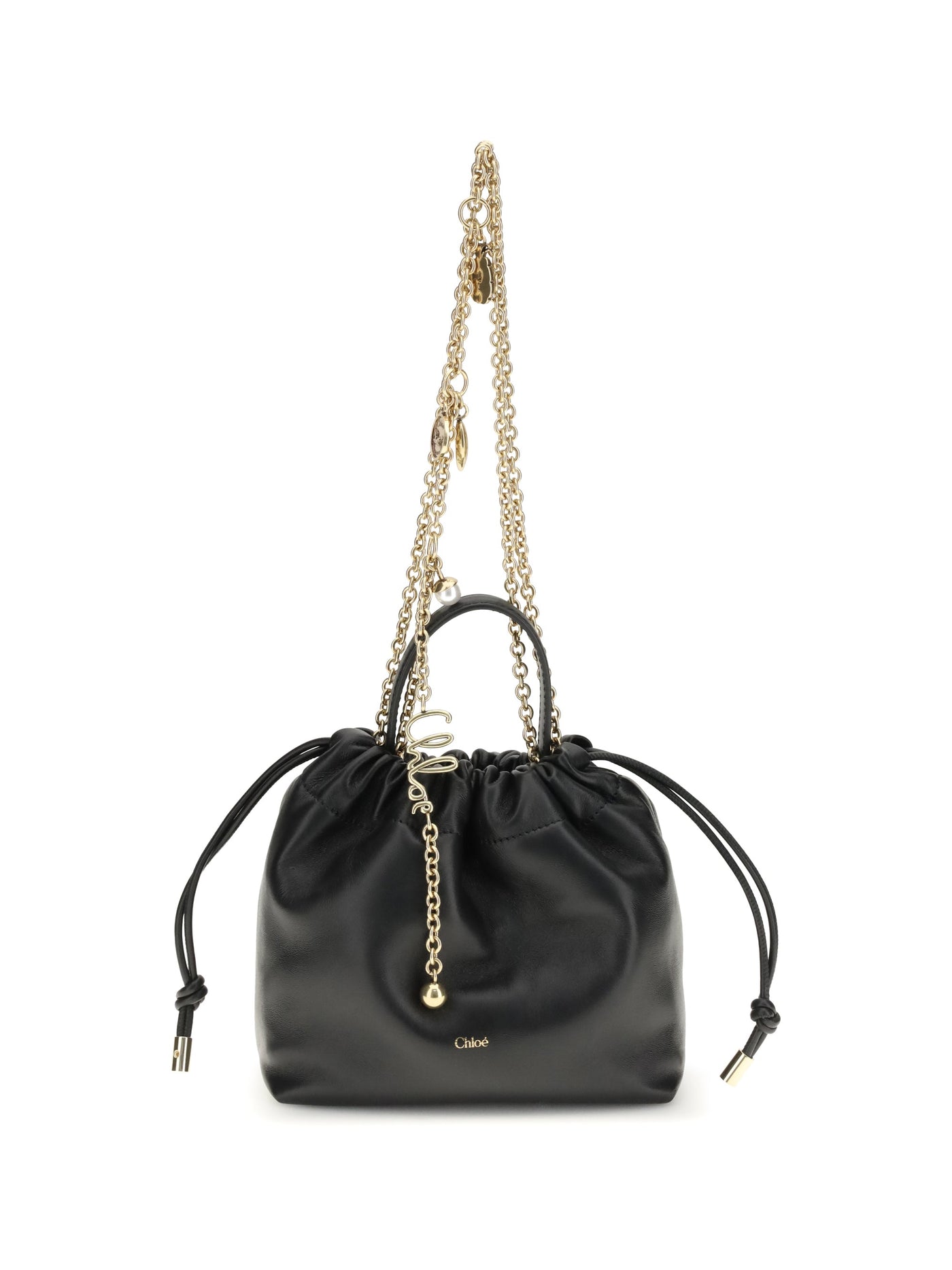 Chloé Icons Shoulder Bag — Black Calf Leather