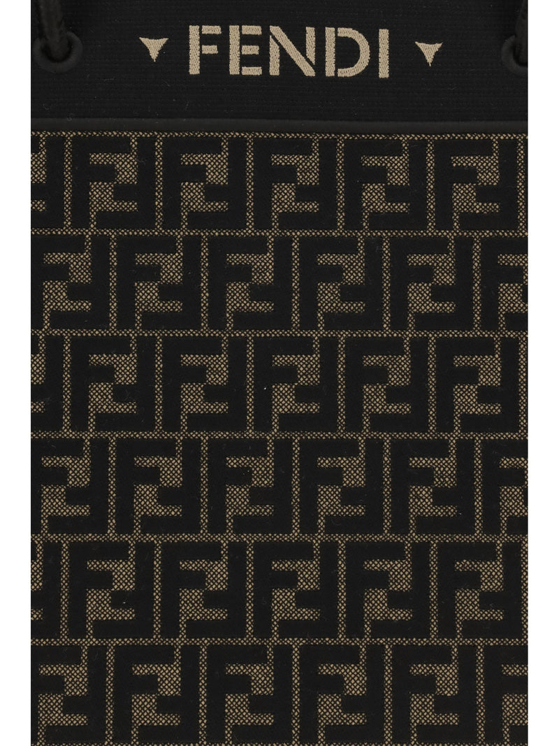 Fendi Stencil Shoulder Bag — Black