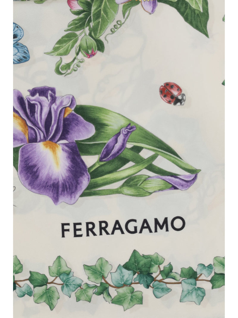 Ferragamo Eden Scarf — Multicolor Silk Scarfs