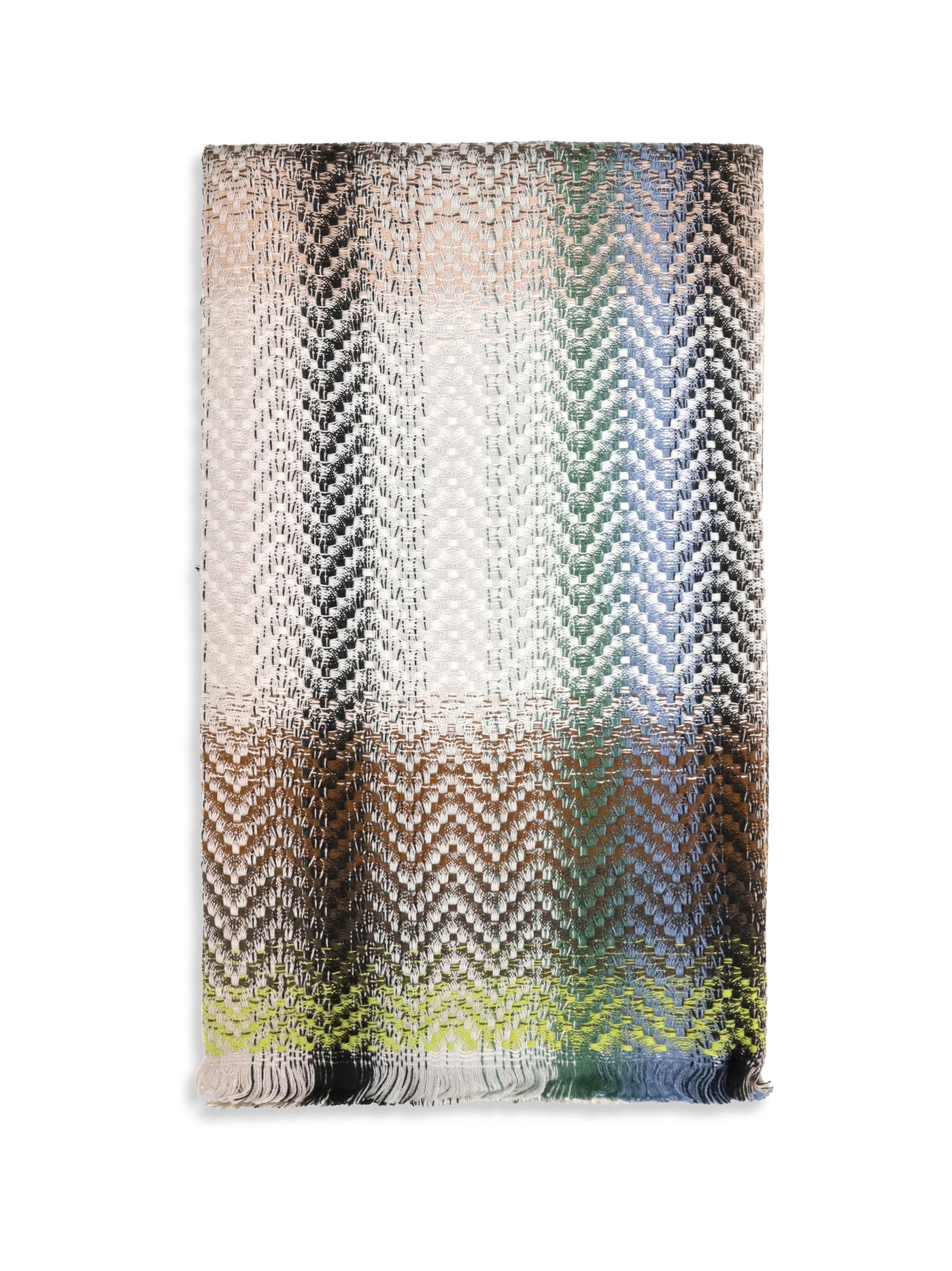 Missoni Multicolor Patterned Wool & Acrylic Scarf — Acrylic; Ovis Aries Scarfs