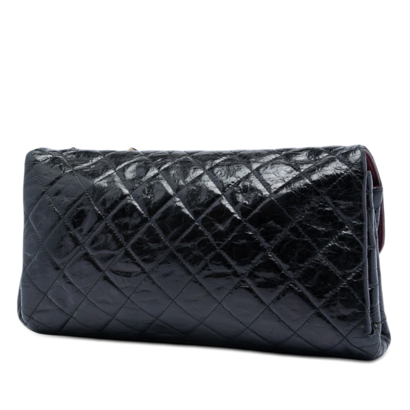 Jumbo CC Quilted Crumpled Calfskin Straight Flap - Image 2