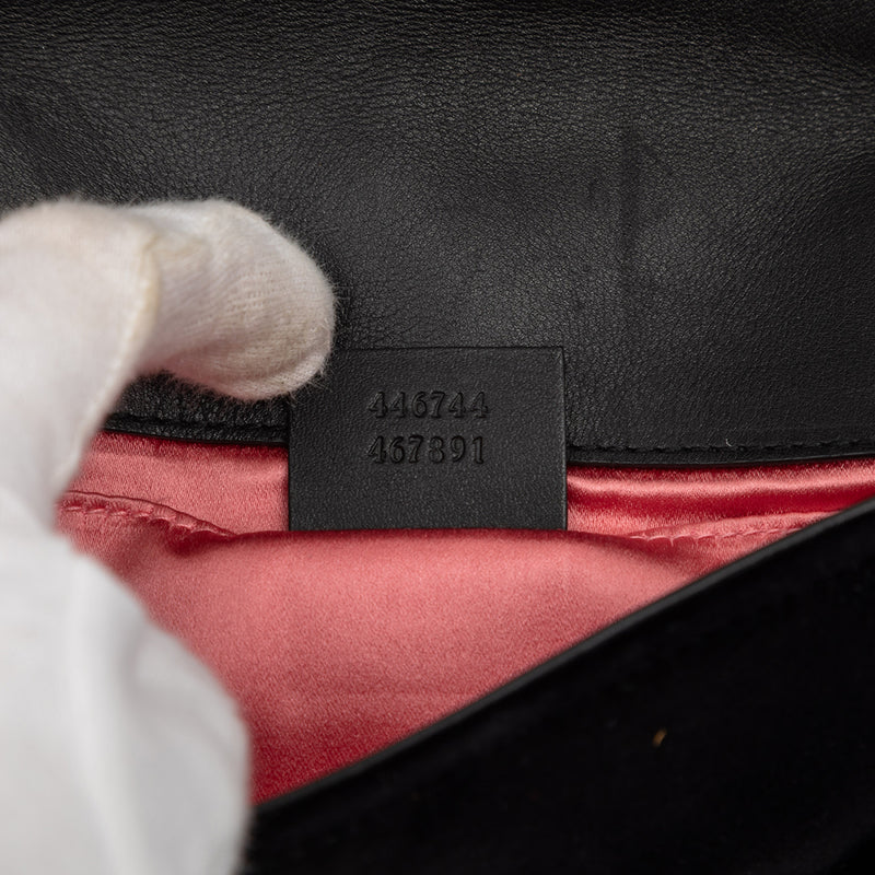 Small GG Marmont Matelasse Velvet Shoulder Bag - Image 6