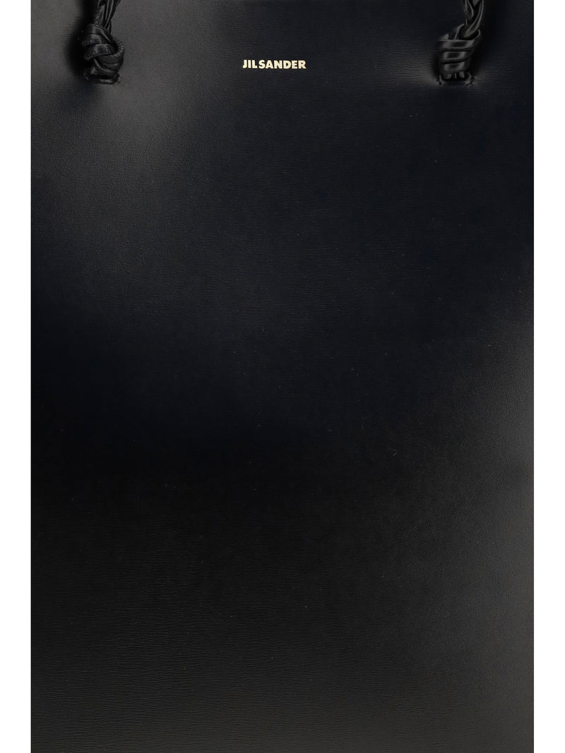 Jil Sander Tangle Shopping Ns Shoulder Bag — Black Calf Leather Bos Taurus