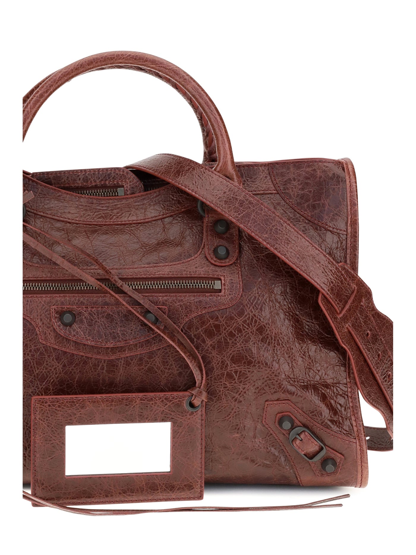 Balenciaga Le City Shoulder Bag — Red Lambskin