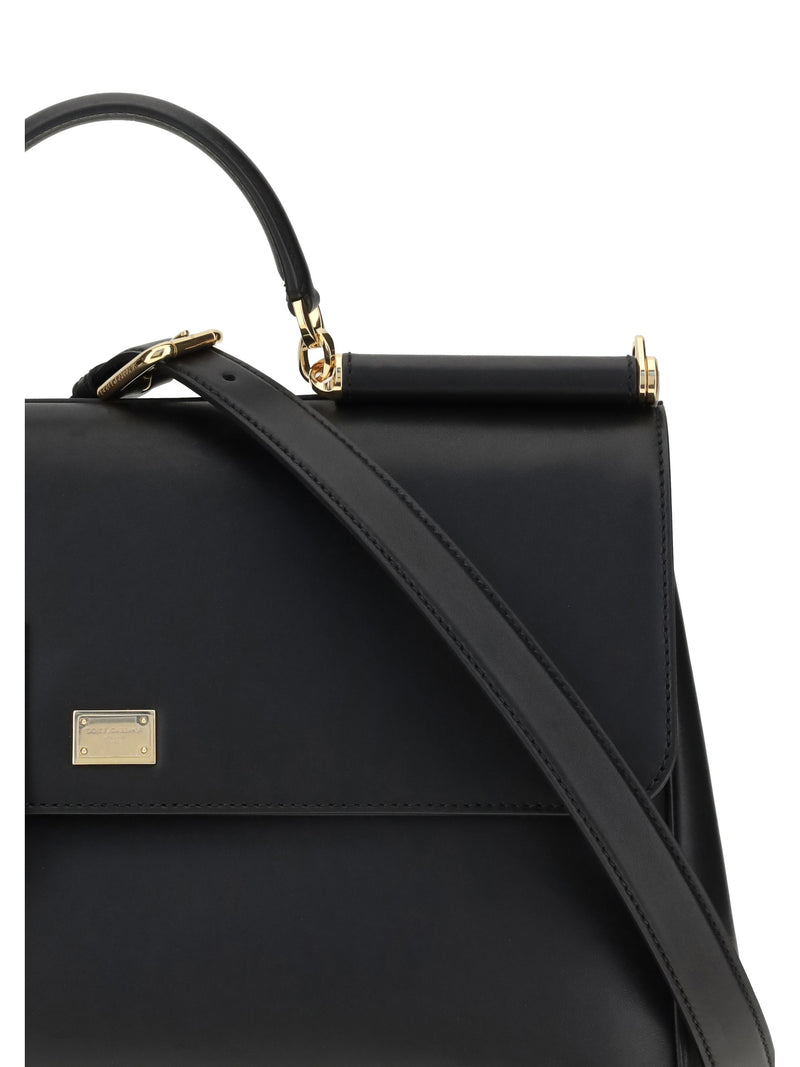 Dolce & Gabbana Calf Leather Shoulder Bag — Black Bos Taurus