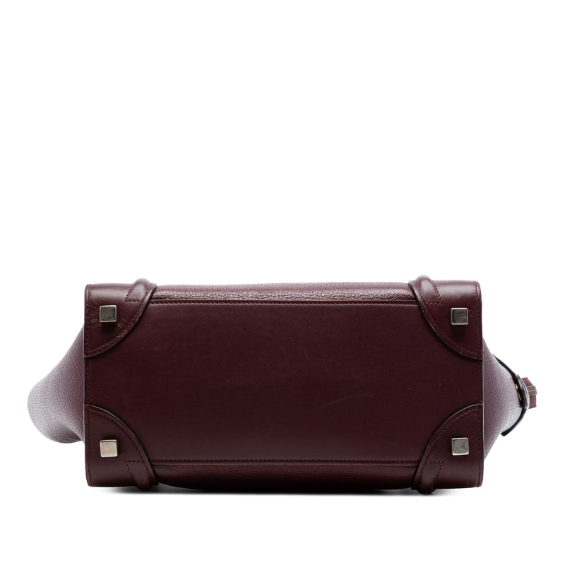 Micro Smooth Calfskin and Goatskin Luggage Tote - Image 3